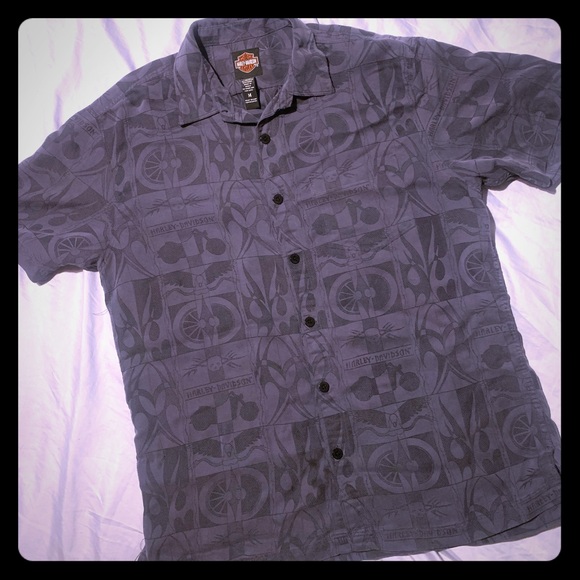 Tori Richard Other - Men’s size M, tori Richard Harley-Davidson button